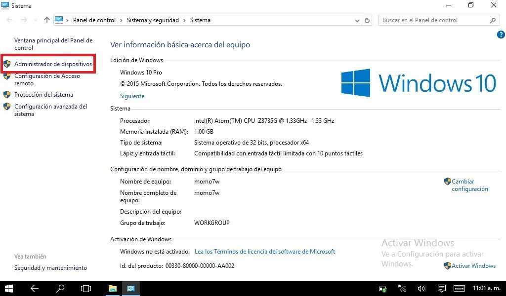 solucion tactil momo7w