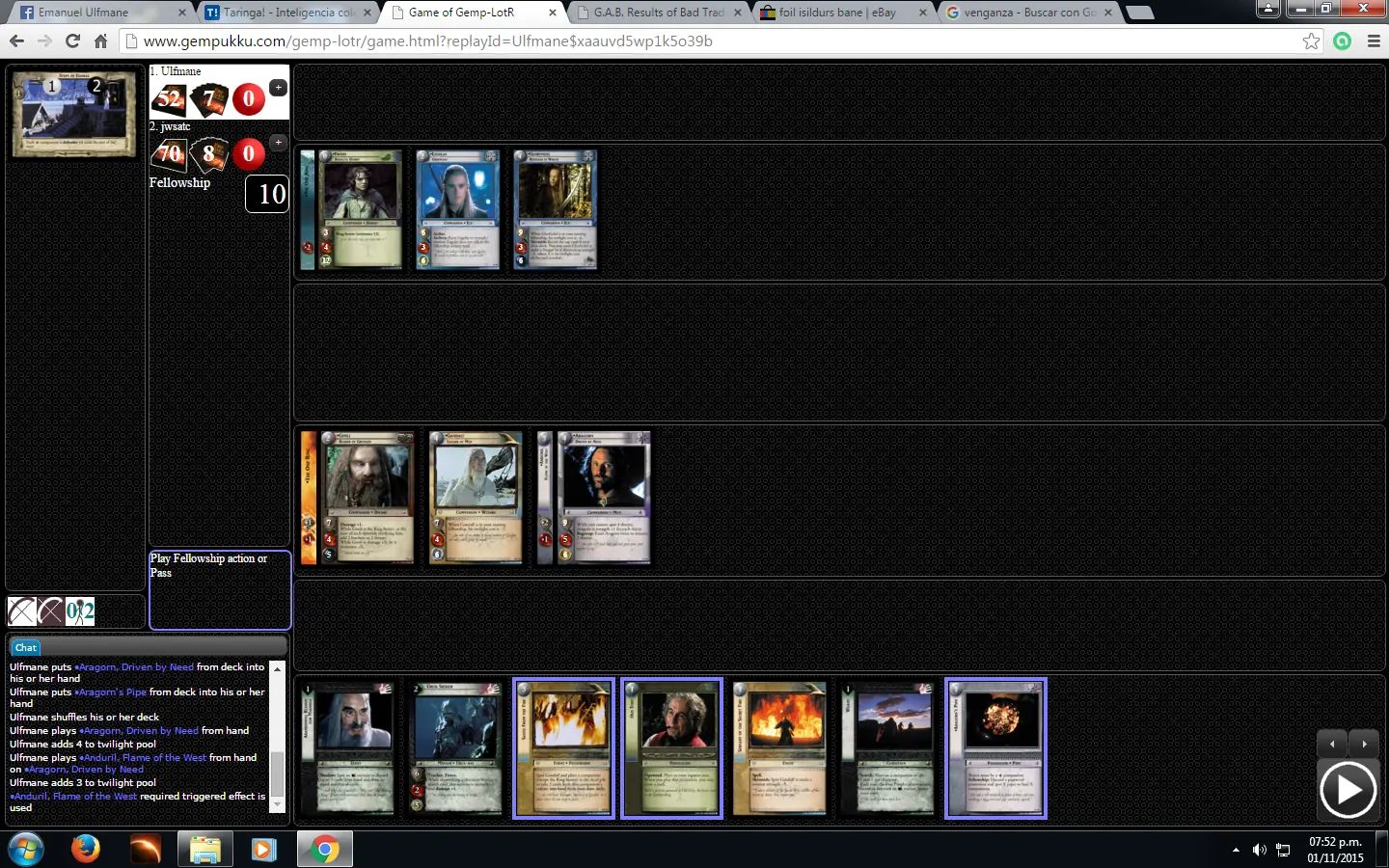 El juego que me cambió la vida. LotR de Decipher.