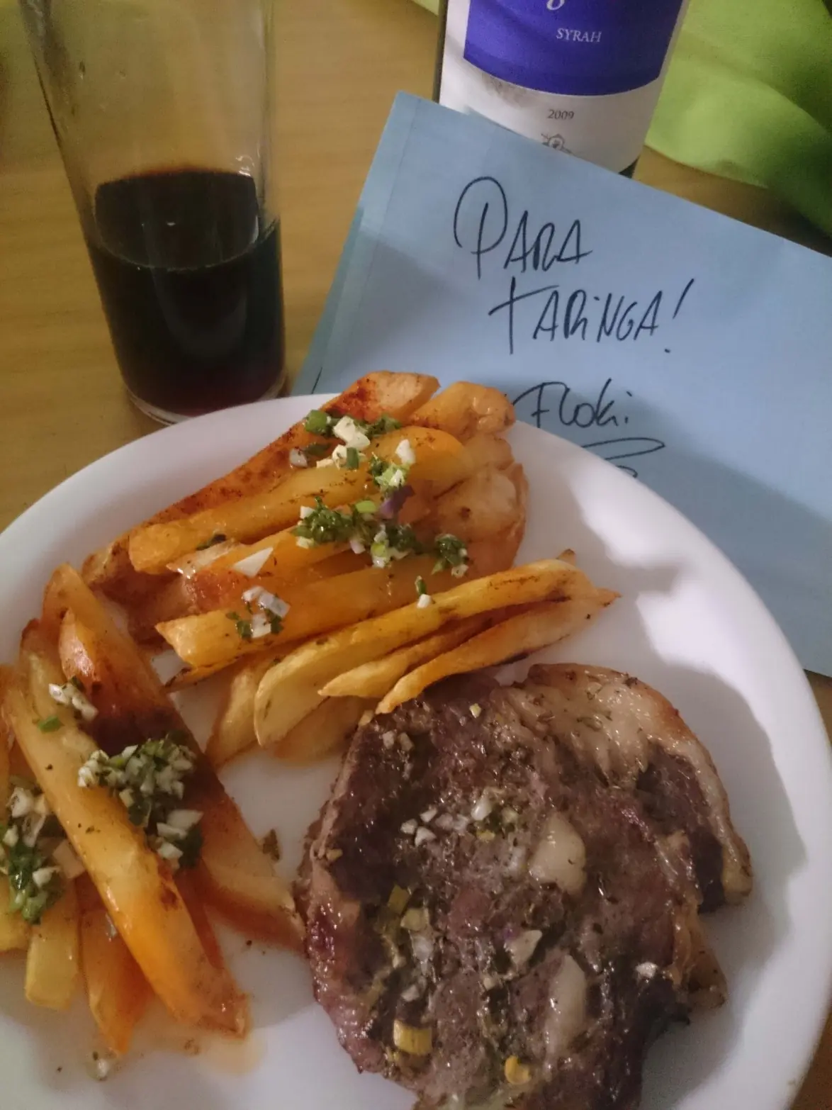 Papas al horno con Churrasco, recomendado!