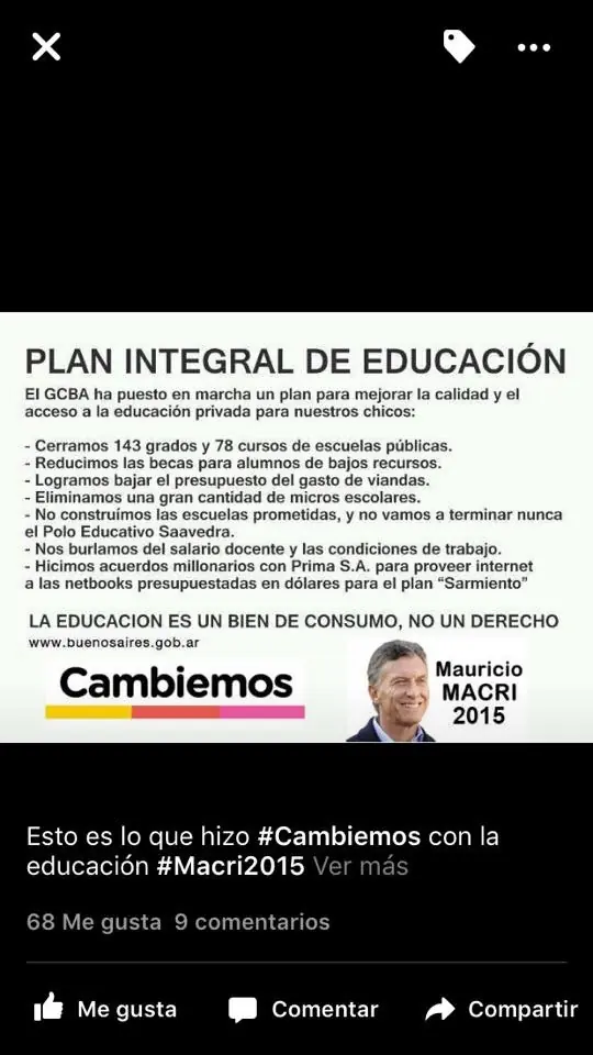 Patria o Macri: vergonzosa Kampaña a través del miedo +YAPA