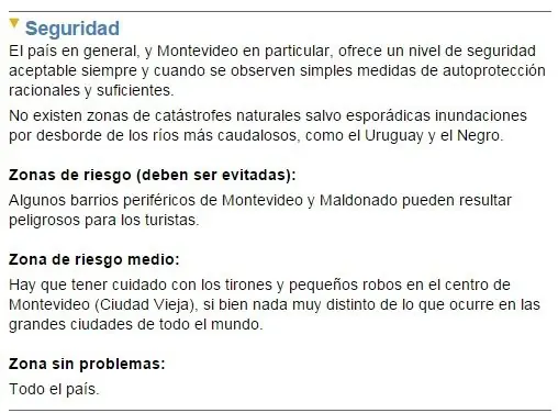 España pone a Uruguay en nivel amarillo en seguridad