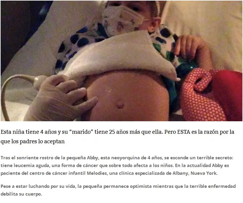 Padres aceptan que su hija de 4 año se case con hombre de 25