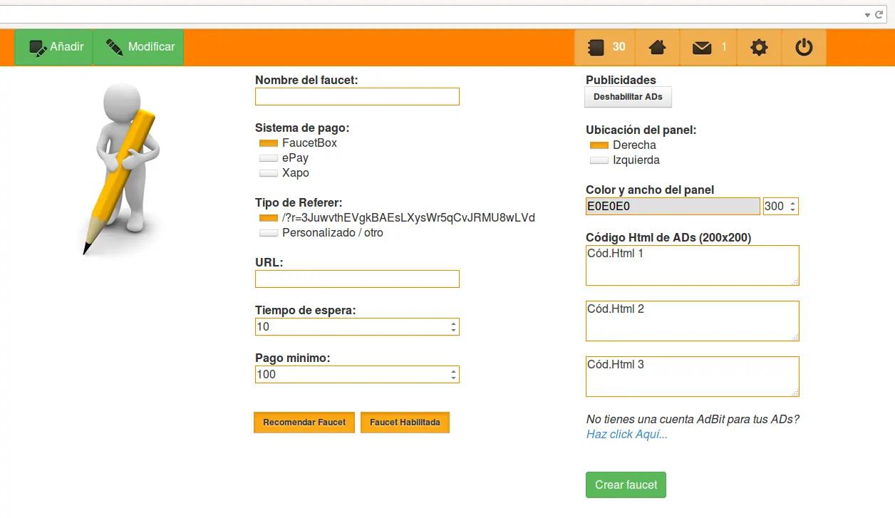 Script rotador de faucet de Bitcoins (v4.0)