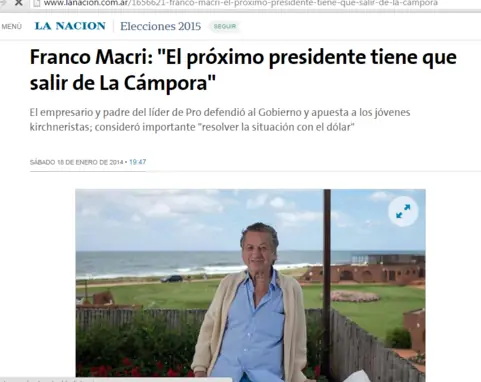 Mauricio Macri, dime con quien andas y te diré quien eres