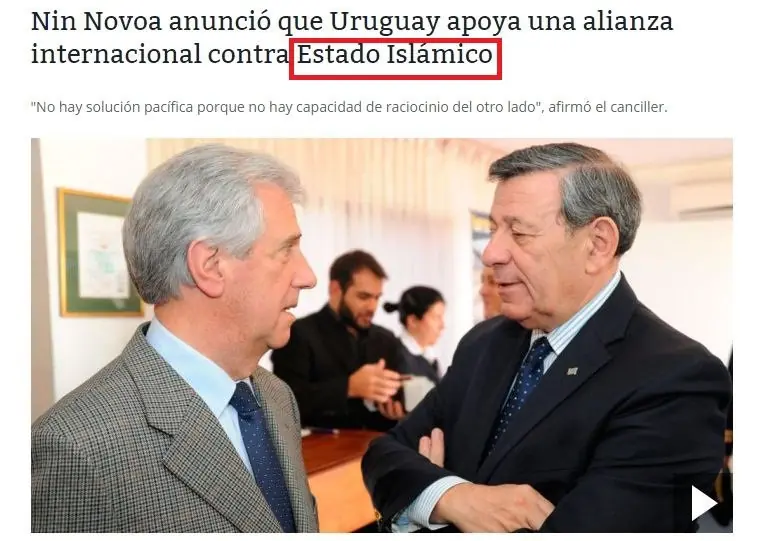 Uruguay - El FA hace a uruguay blanco del Estado Islamico...