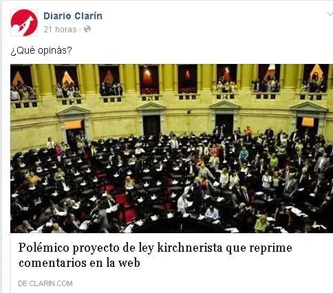 Clarin mintio? (tema comentarios en redes)