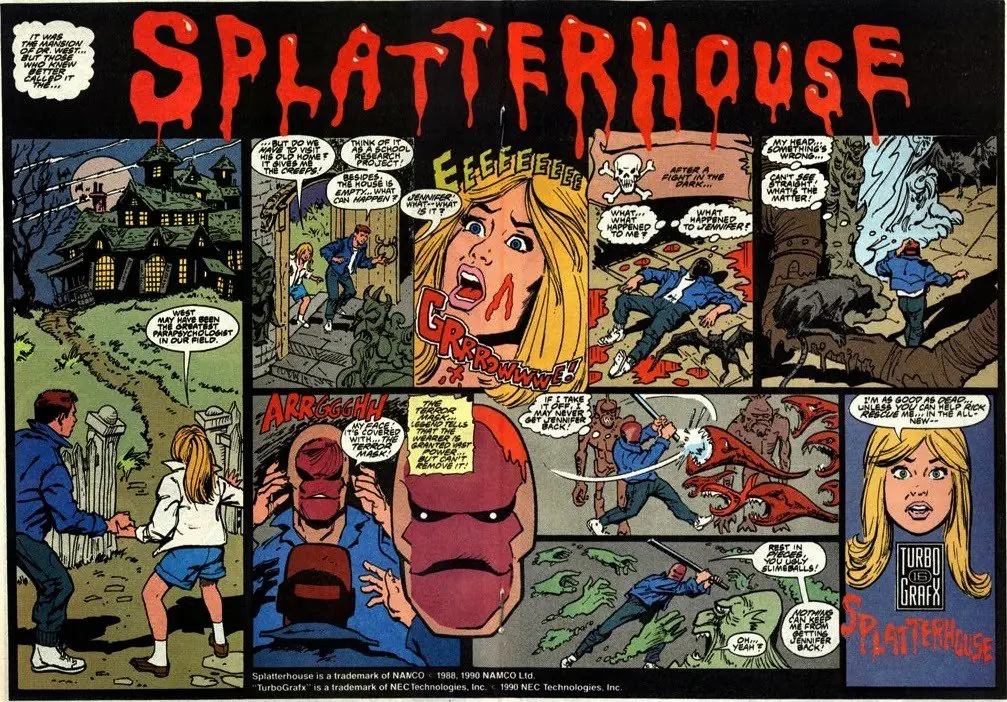 splatterhouse 10 curiosidades