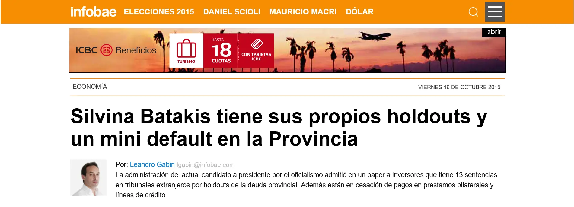 Equipo económico de Scioli - Bein, Blejer y Batakis