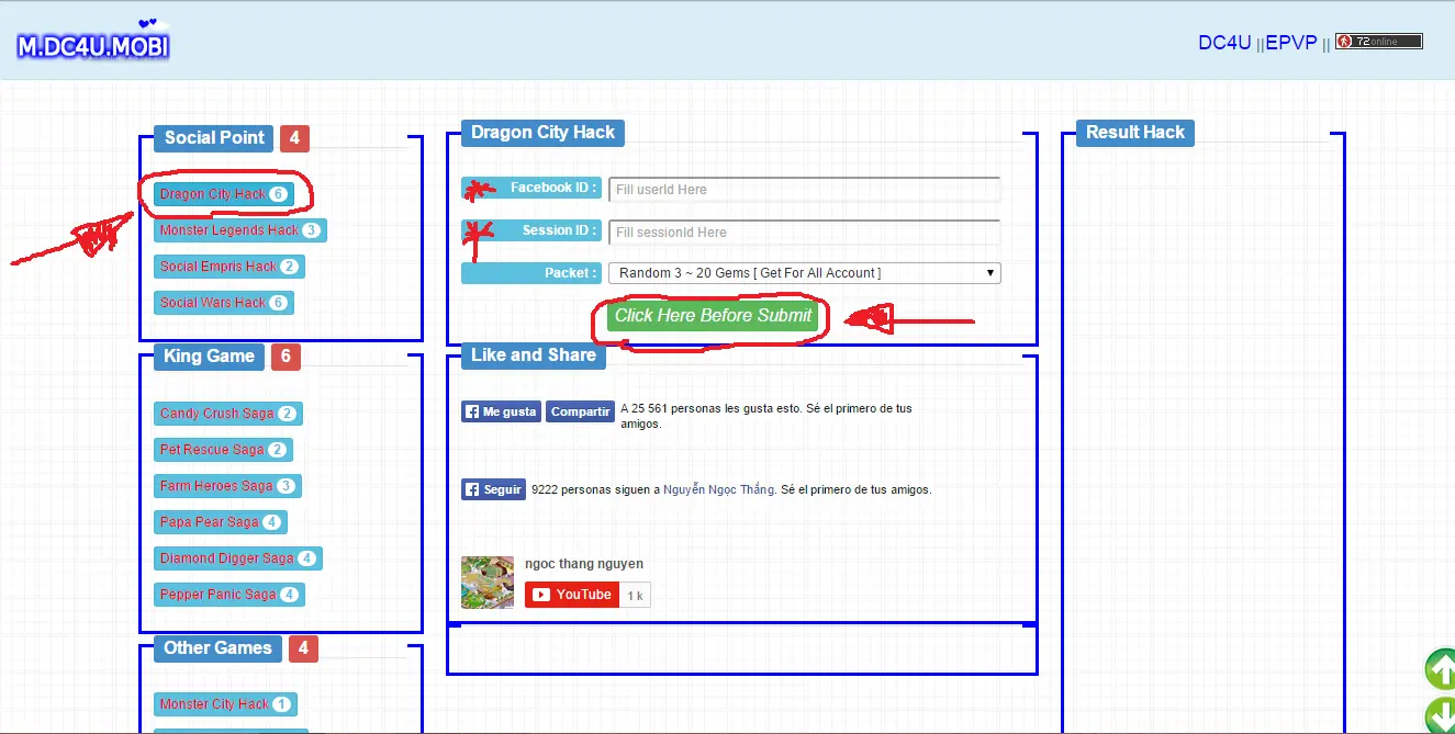 Hack Dragon City (Facebook) Solo para entretenerse pff