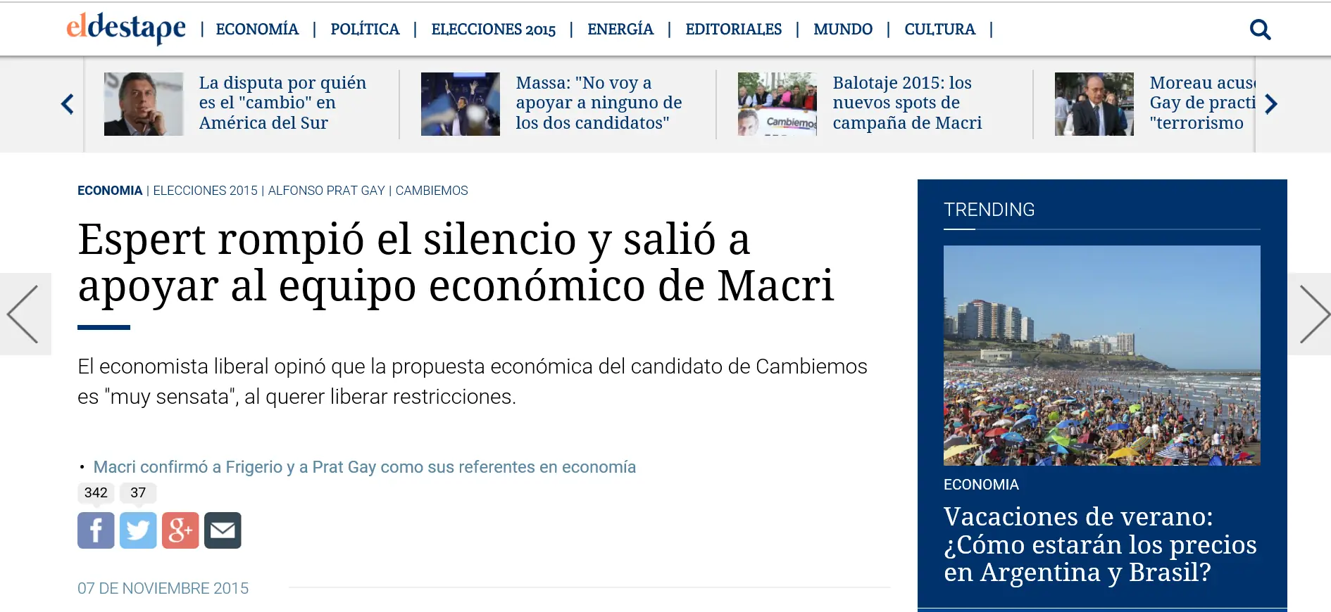 el destape