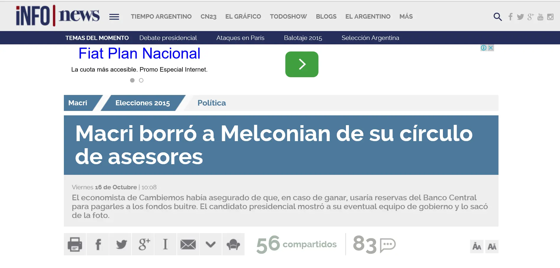 Desmintiendo: Melconian propone subir 500% la luz