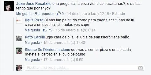 Ugi´s Pizza, te banco a muerte