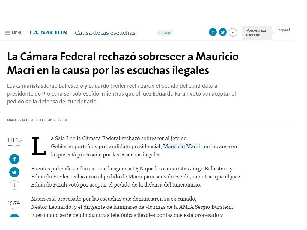 Macri: Con Re-preguntas no puedo Me Rindo