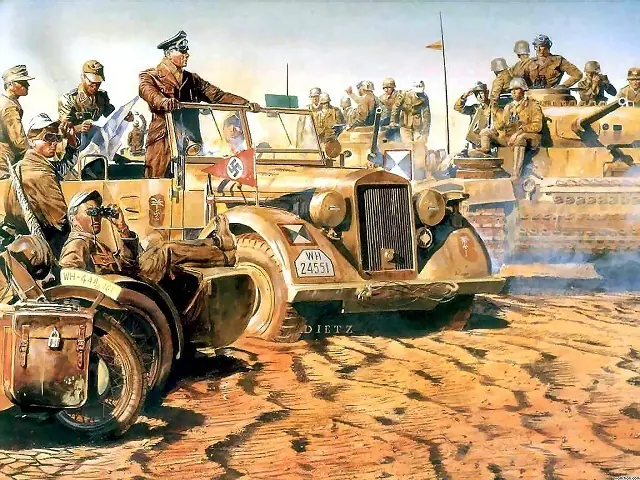 El liderazgo del general Erwin Rommel.