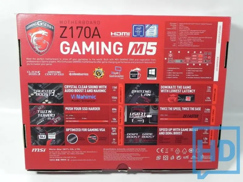Review MSI Z170A Gaming M5