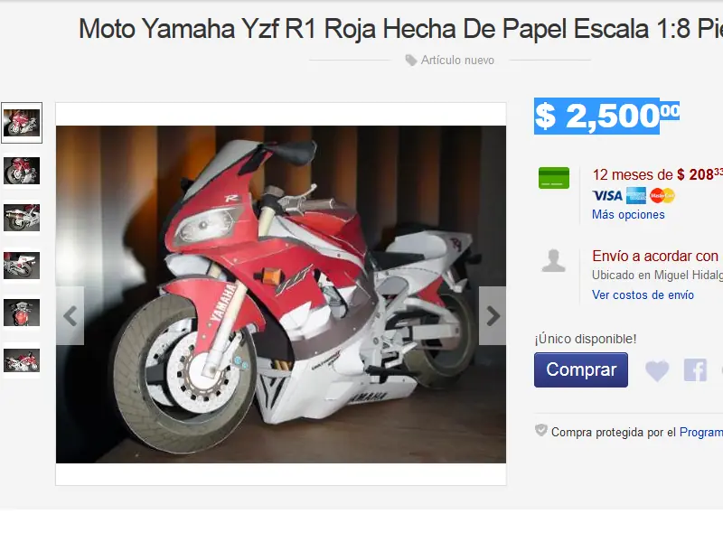 Costaba $ 2,500ºº y me la hice con $15ºº.