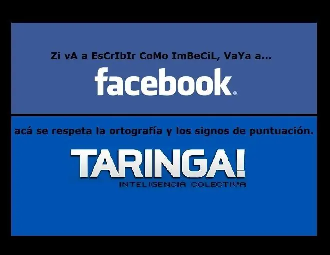 NO a facebook SI a Taringa!