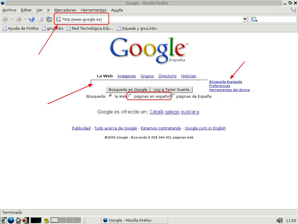 Internet Buscador google navegador