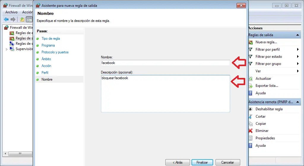 Bloquea paginas con tu firewall de windows.