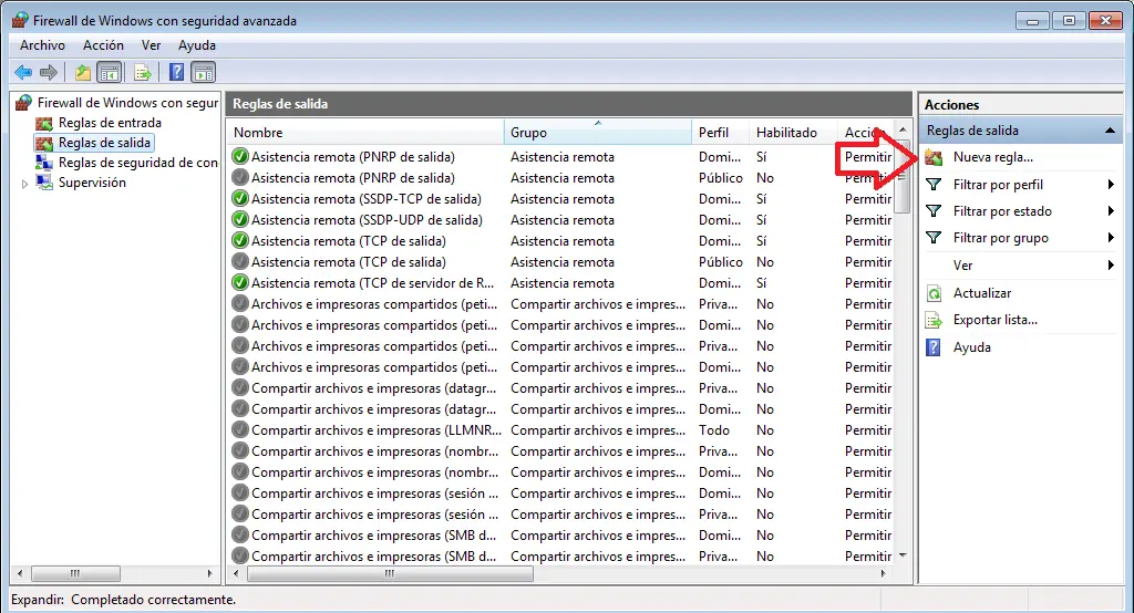 firewall de windows
