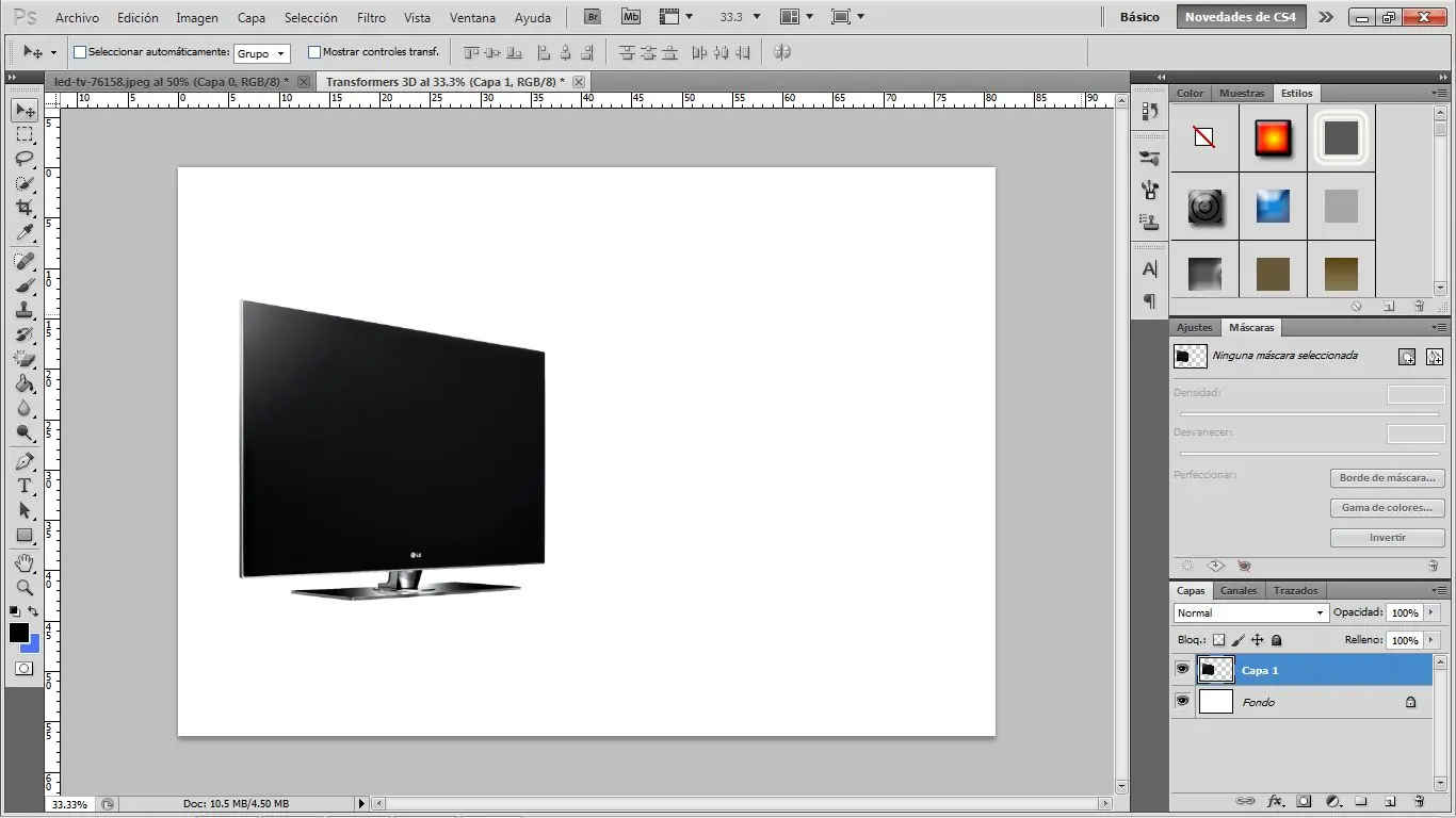 [Tutorial] Objetos saliendo de Pantalla 3D en Photohop