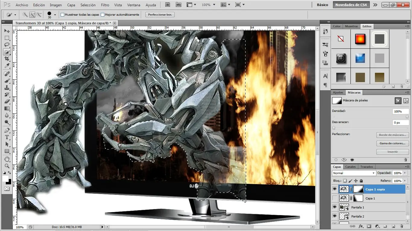 de pantalla