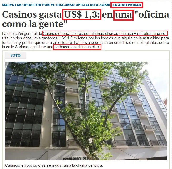 Uruguay - Austeridad IMM, oficinas con terraza y barbacoa