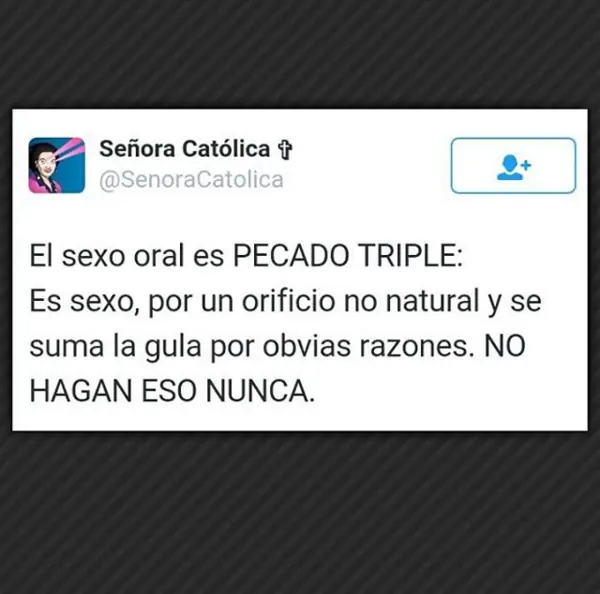 Señora Católica.. Furor en instagram