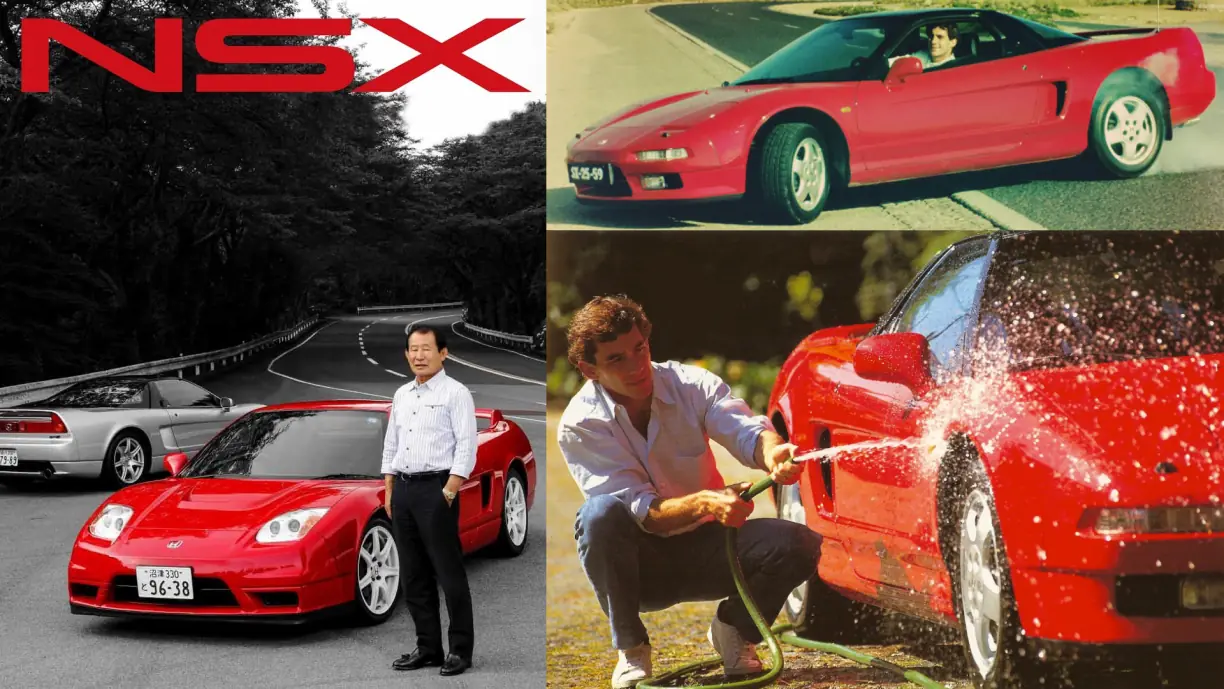Ayrton Senna, Motoharu Kurosawa y el NSX en Suzuka (Propio)