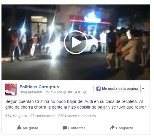 Tratan de chorra a CFK, escrache en recoleta hay video