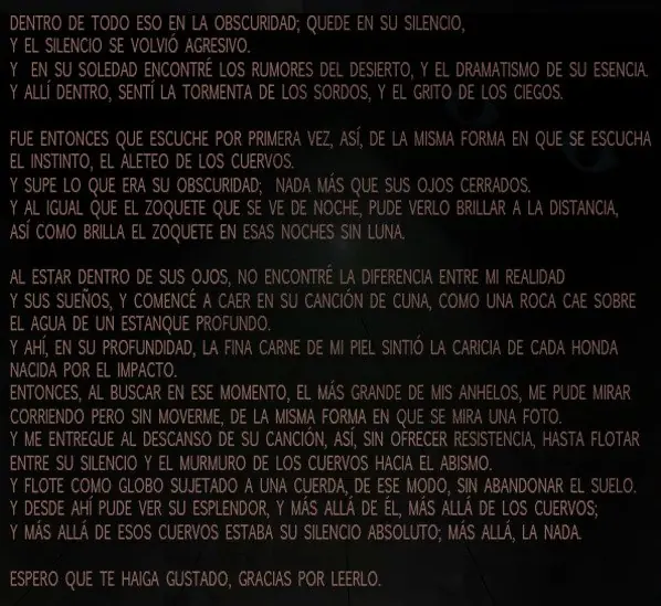 obscuridad. mini relato.