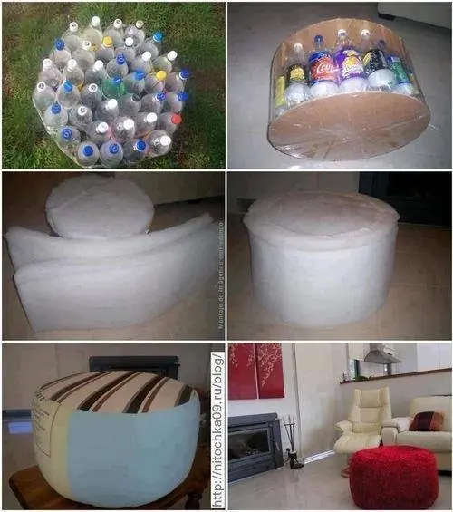 Bellos Muebles con botellas recicladas