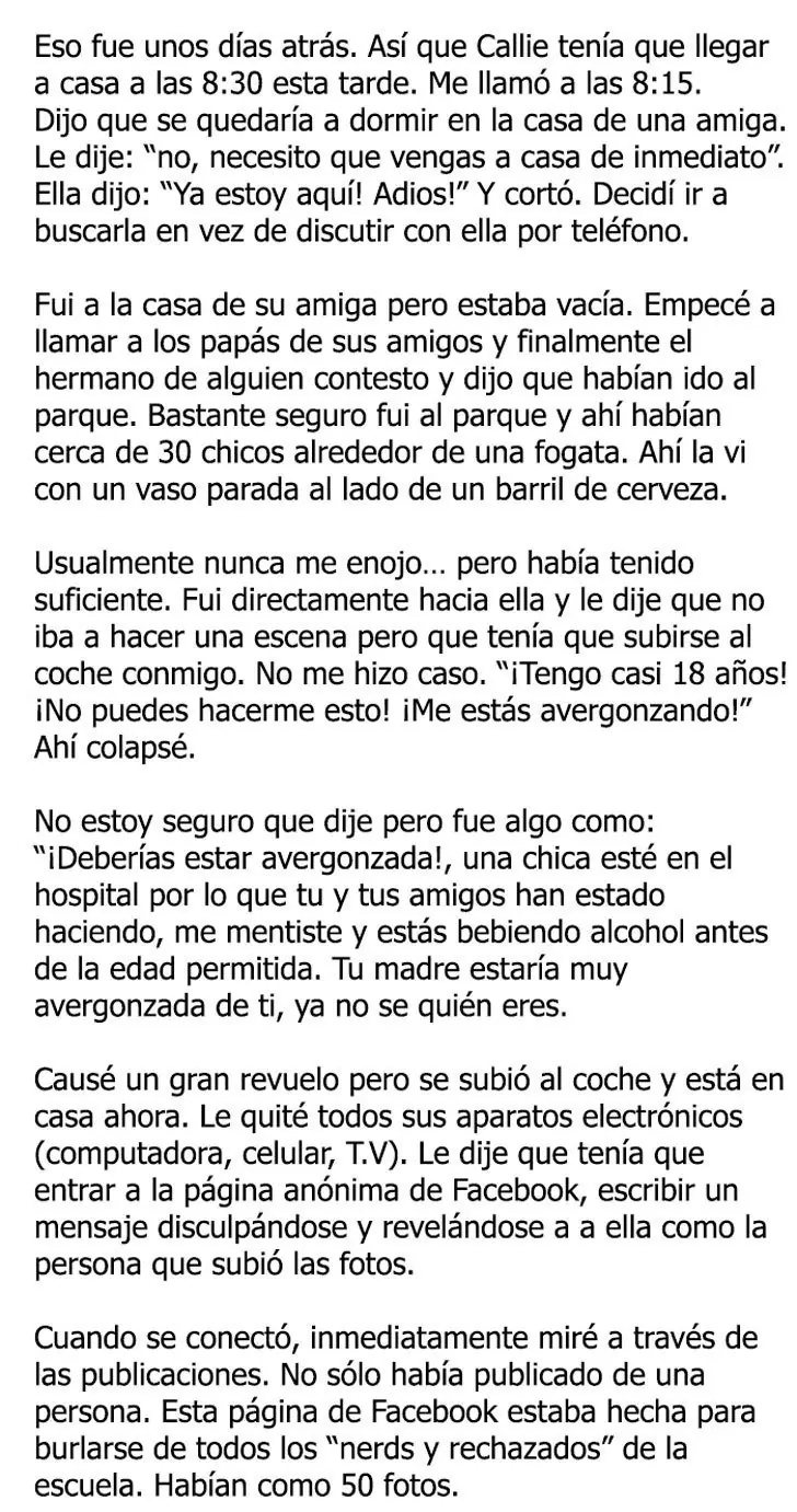 Su hija se burlo de chicos obesos. El padre reaccionó así