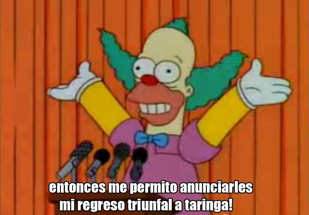 Krusty se va de Taringa!