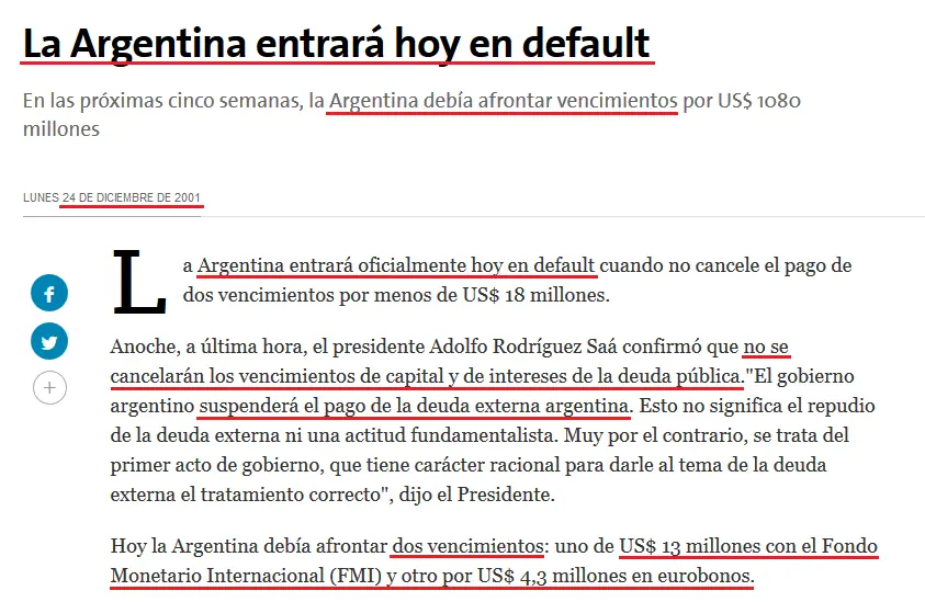 deuda externa Argentina