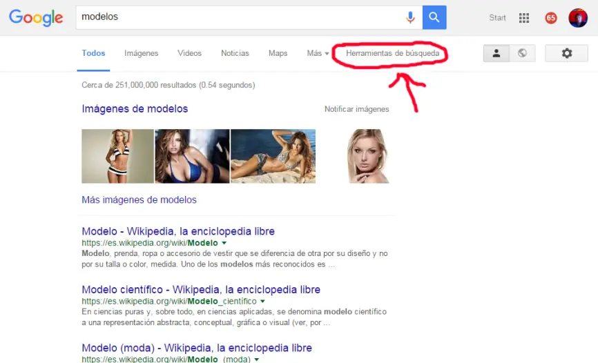 Como buscar imágenes sin derecho de autor en google images