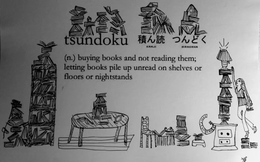 Tsundoku palabra japonesa para nuevos libros que acumulamos