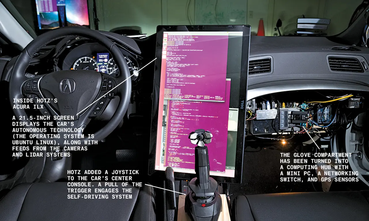 Hacker construye su coche autónomo con Ubuntu