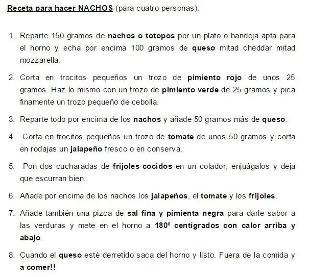 receta de nachos casero