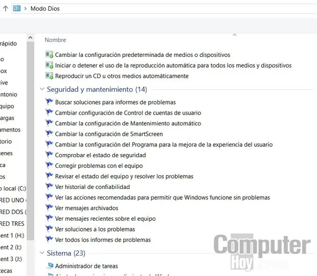 Cómo activar el Modo Dios en Windows 10  todo el control