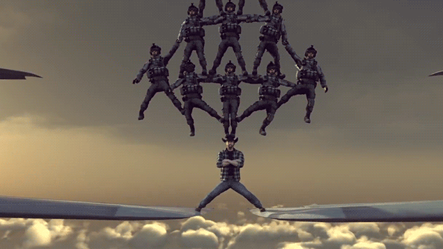 El avión presidencial chino escoltado por 8 cazas JF-17