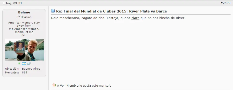 Hinchas de Riber enojados tras la derrota con el Barça