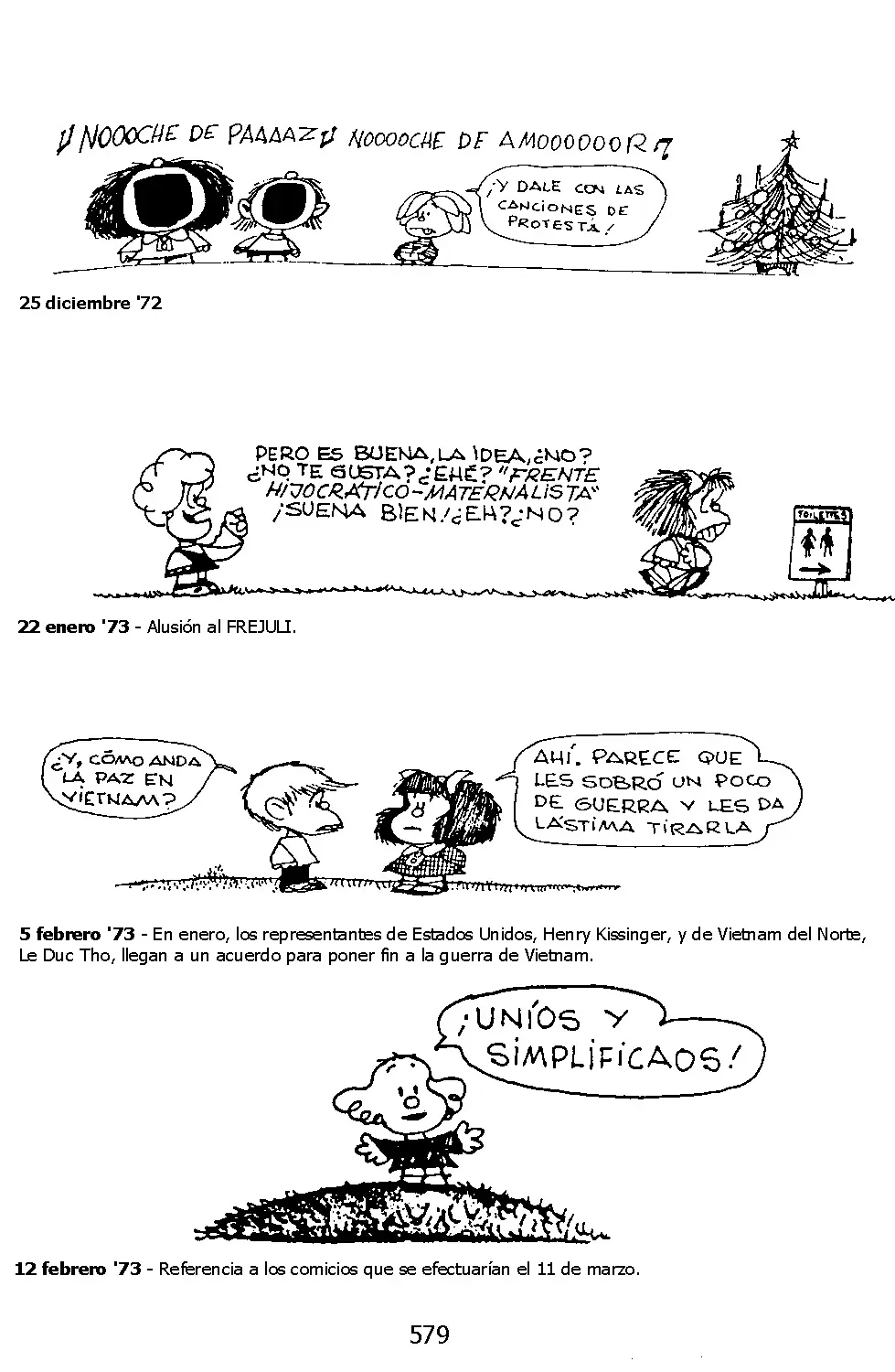 Mafalda: Las primeras tiras