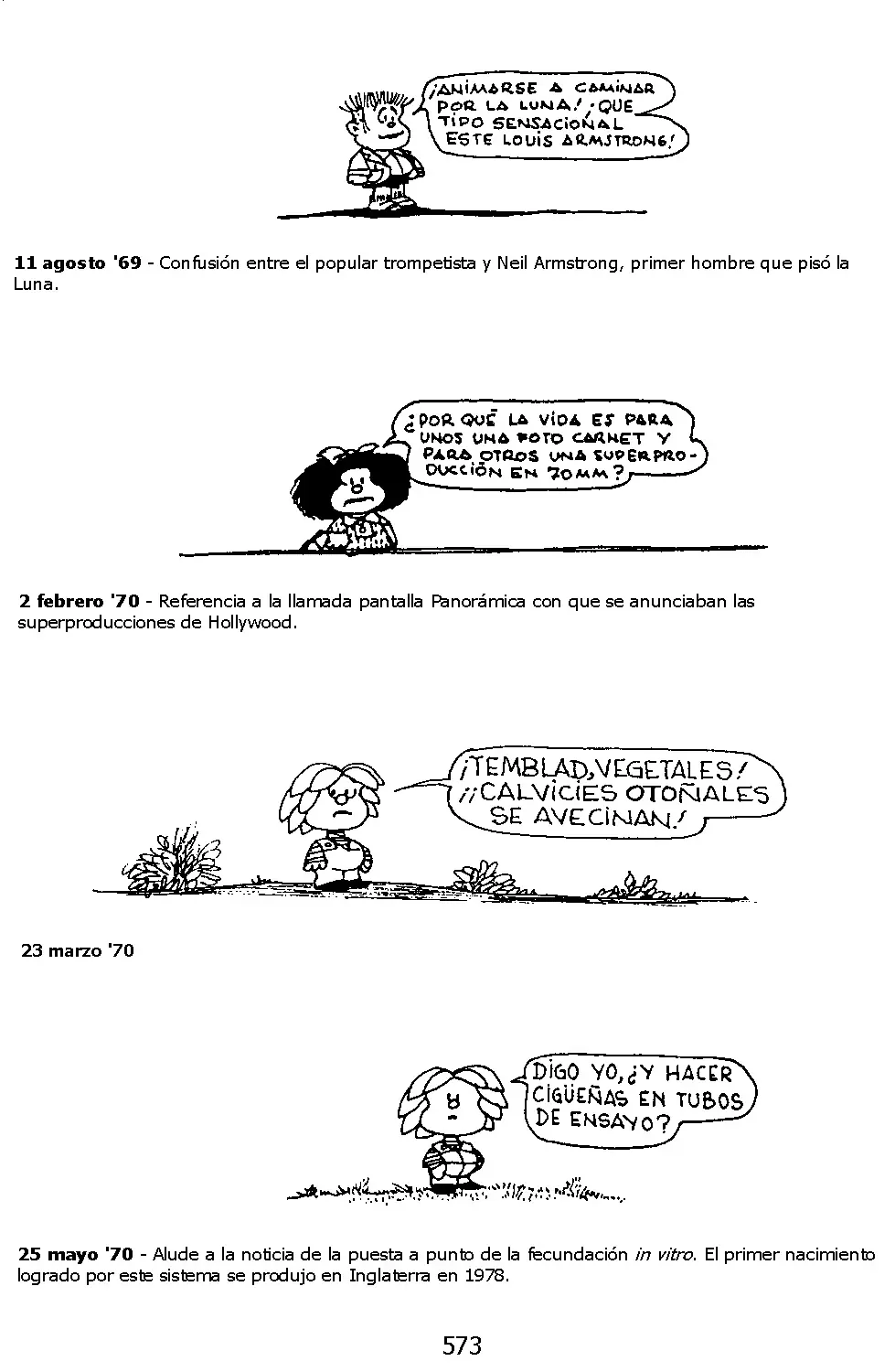 Mafalda: Las primeras tiras