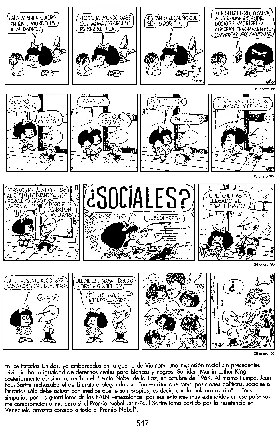 Mafalda: Las primeras tiras