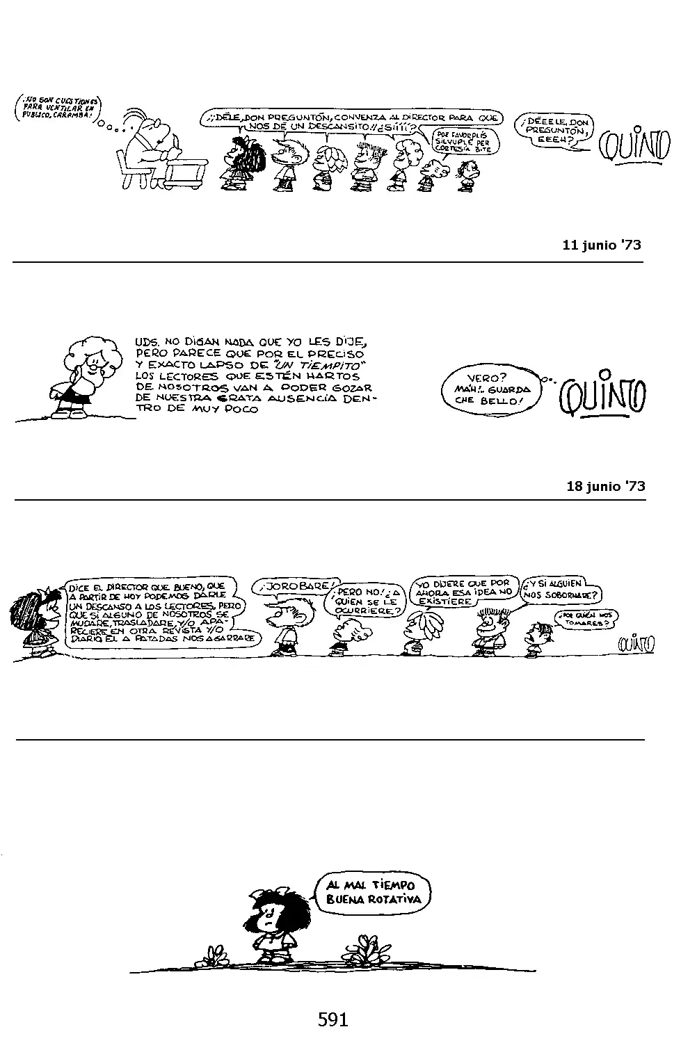 Mafalda: Las primeras tiras