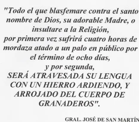 Gral San Martín, 17 frases a 165 años de su muerte