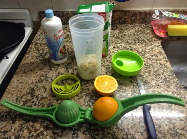 Licuado de Banana y Naranja