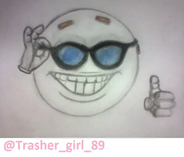 Dibuje a el meme de la carita amarilla (paso a paso)