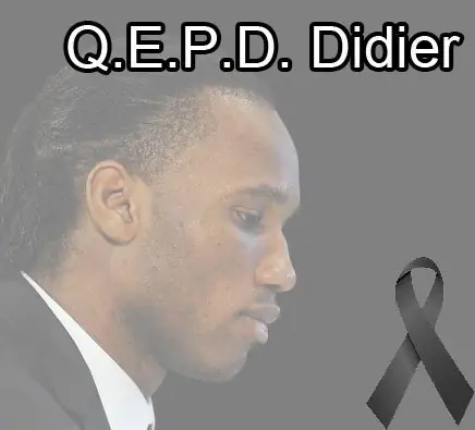 @DidierDrogbaa no está muerto. Pero trae un mensaje especial